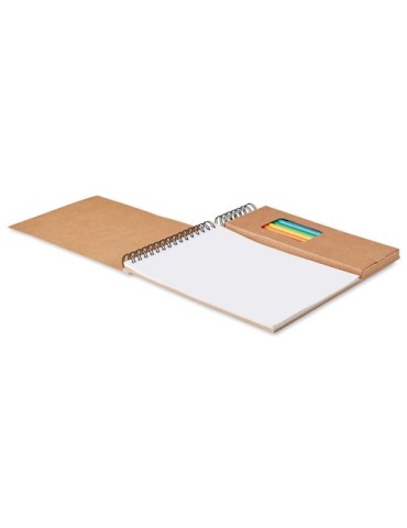 Set de coloriage personnalisé avec bloc COLOPAD pas cher Matières : papier Couleurs : beige cadeau entreprise pas cher