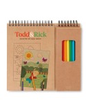 Set de coloriage personnalisé avec bloc COLOPAD pas cher Matières : papier Couleurs : beige goodies publicitaire événementiel
