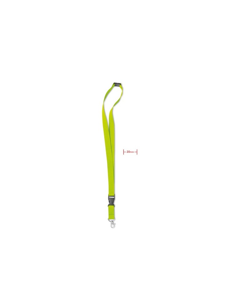 Tour de Cou Personnalisé 20 mm pour vos événements - LANY Matières : PET Couleurs : vert citron