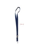 Tour de Cou Personnalisé 20 mm pour vos événements - LANY Matières : PET Couleurs : bleu objet promotionnel éco-responsable