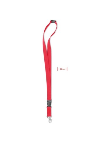 Tour de Cou Personnalisé 20 mm pour vos événements - LANY Matières : PET Couleurs : rouge livraison express 24h 48h