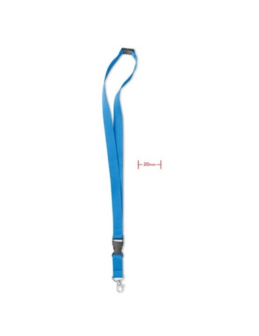 Tour de Cou Personnalisé 20 mm pour vos événements - LANY Matières : PET Couleurs : turquoise cadeau entreprise pas cher