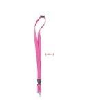 Tour de Cou Personnalisé 20 mm pour vos événements - LANY Matières : PET Couleurs : fuchsia personnalisation rapide en France
