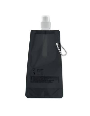 Gourde Pliable Éco-responsable et Pratique Personnalisée - GATES Matières : PET Couleurs : noir personnalisation sur mesure