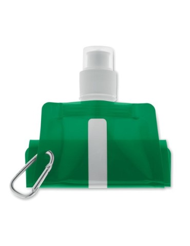 Gourde Pliable Éco-responsable et Pratique Personnalisée - GATES Matières : PET Couleurs : vert transparent personnalisation rap