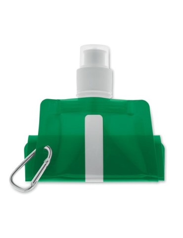 Gourde Pliable Éco-responsable et Pratique Personnalisée - GATES Matières : PET Couleurs : vert transparent marquage couleur écl
