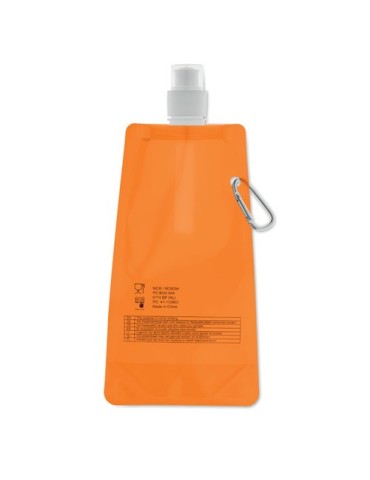 Gourde Pliable Éco-responsable et Pratique Personnalisée - GATES Matières : PET Couleurs : orange transparent objet promo petit 