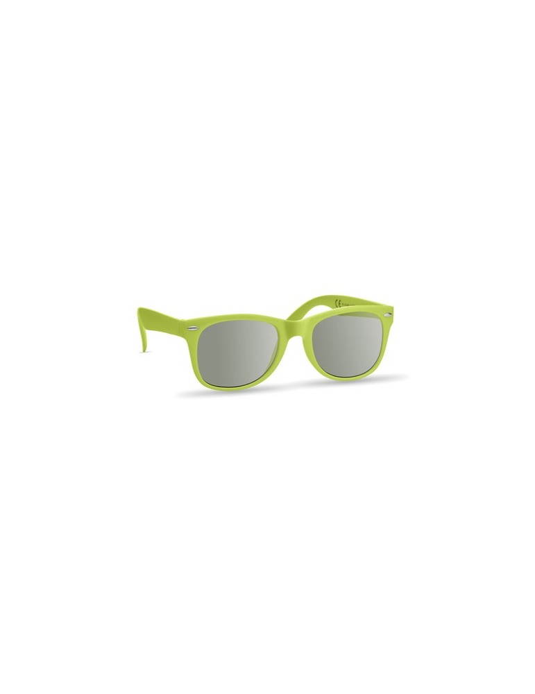 Lunettes de soleil personnalisées UV protectrices AMERICA Matières : Polycarbonate (PC) Couleurs : vert citron