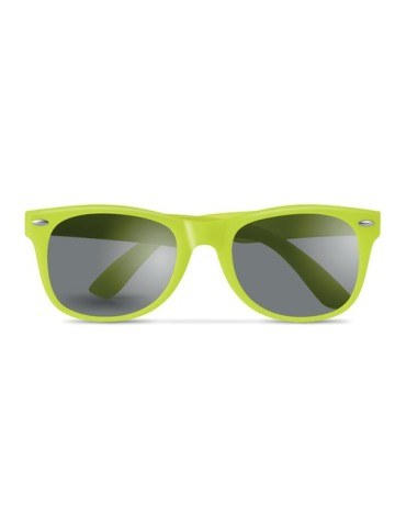 Lunettes de soleil personnalisées UV protectrices AMERICA Matières : Polycarbonate (PC) Couleurs : vert citron personnalisable a