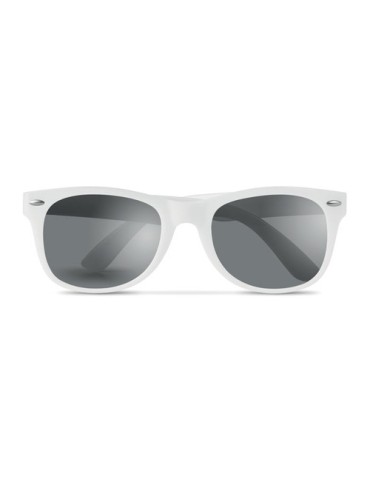 Lunettes de soleil personnalisées UV protectrices AMERICA Matières : Polycarbonate (PC) Couleurs : blanc cadeau client original