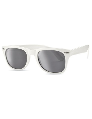 Lunettes de soleil personnalisées UV protectrices AMERICA Matières : Polycarbonate (PC) Couleurs : blanc personnalisation sur me