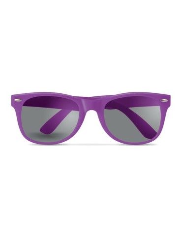 Lunettes de soleil personnalisées UV protectrices AMERICA Matières : Polycarbonate (PC) Couleurs : violet impression logo haute 
