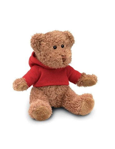 Ours en peluche personnalisé avec t-shirt - JOHNNY Matières : PET Couleurs : rouge accessoire événementiel unique