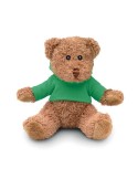Ours en peluche personnalisé avec t-shirt - JOHNNY Matières : PET Couleurs : vert marquage laser ultra précis
