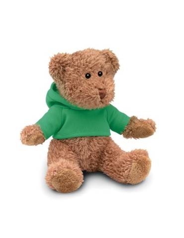Ours en peluche personnalisé avec t-shirt - JOHNNY Matières : PET Couleurs : vert personnalisation rapide en France