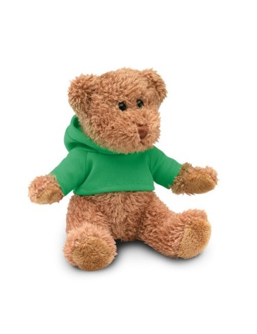 Ours en peluche personnalisé avec t-shirt - JOHNNY Matières : PET Couleurs : vert impression logo haute qualité