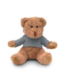 Ours en peluche personnalisé avec t-shirt - JOHNNY Matières : PET Couleurs : gris personnalisable avec votre logo