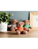 Ours en peluche personnalisé avec t-shirt - JOHNNY Matières : PET Couleurs : orange objet promotionnel éco-responsable