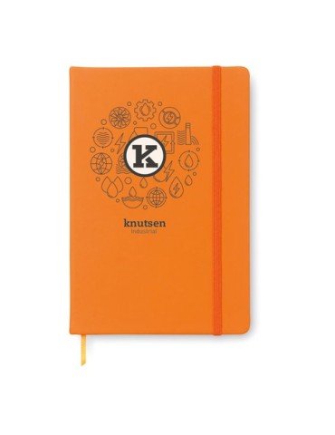 Carnet A5 Ligné Personnalisé - 96 Pages ARCONOT Matières : papier Couleurs : orange personnalisation sur mesure