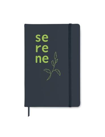 Carnet A5 Ligné Personnalisé - 96 Pages ARCONOT Matières : papier Couleurs : bleu marine marquage laser ultra précis