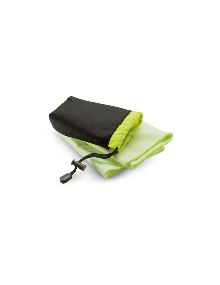 Serviette de sport personnalisée en éponge - DRYE Matières : PET Couleurs : vert personnalisable avec votre logo