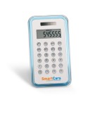 Calculatrice dual  8 chiffres pour entreprise CULCA Matières : polystyrène (PS) Couleurs : bleu transparent personnalisable avec