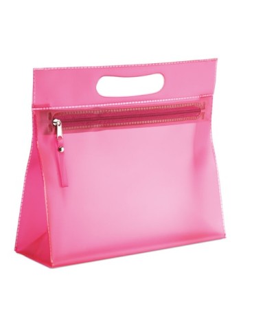 Trousse transparente personnalisée MOONLIGHT Matières : PVC Couleurs : fuchsia