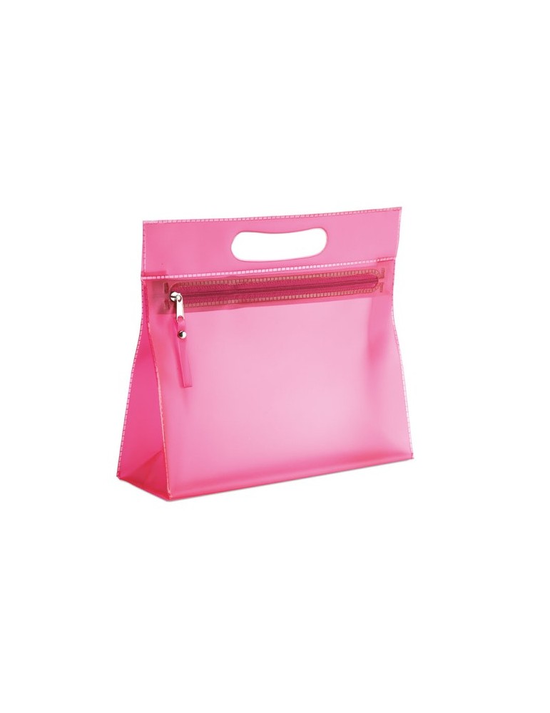 Trousse transparente personnalisée MOONLIGHT Matières : PVC Couleurs : fuchsia