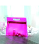 Trousse transparente personnalisée MOONLIGHT Matières : PVC Couleurs : fuchsia objet promotionnel éco-responsable