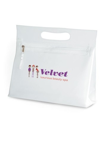 Trousse transparente personnalisée MOONLIGHT Matières : PVC Couleurs : transparent marquage laser ultra précis