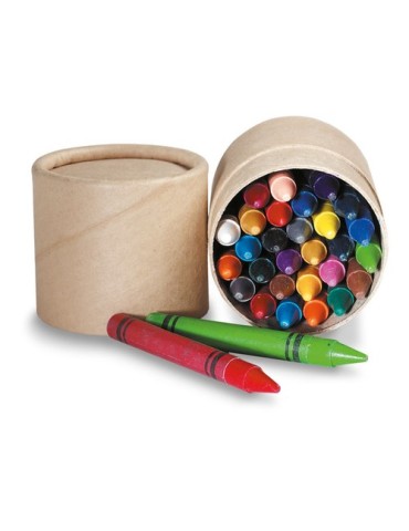 Étui Personnalisé de 30 Crayons Cire - Idéal pour Offrir STRIPER pas cher Matières : cire Couleurs : beige 2