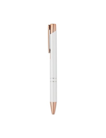 Stylo  en aluminium recyclé BERN ROSE Matières : aluminium recyclé  Couleurs : blanc goodies personnalisé en stock