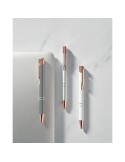 Stylo  en aluminium recyclé BERN ROSE Matières : aluminium recyclé  Couleurs : blanc livraison express 24h 48h