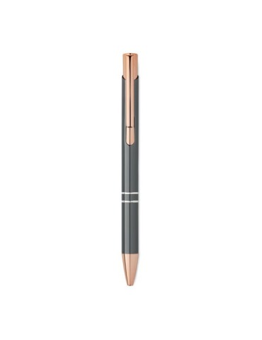 Stylo  en aluminium recyclé BERN ROSE Matières : aluminium recyclé  Couleurs : titane marquage couleur éclatante