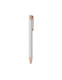 Stylo  en aluminium recyclé BERN ROSE Matières : aluminium recyclé  Couleurs : argenté marquage laser ultra précis