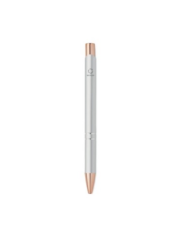 Stylo  en aluminium recyclé BERN ROSE Matières : aluminium recyclé  Couleurs : argenté personnalisation rapide en France