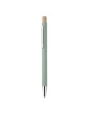 Stylo bille  en aluminium recyclé personnalisé BERGAMO Matières : aluminium recyclé  Couleurs : vert menthe impression haute déf
