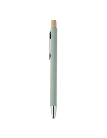 Stylo bille  en aluminium recyclé personnalisé BERGAMO Matières : aluminium recyclé  Couleurs : vert menthe personnalisation rap