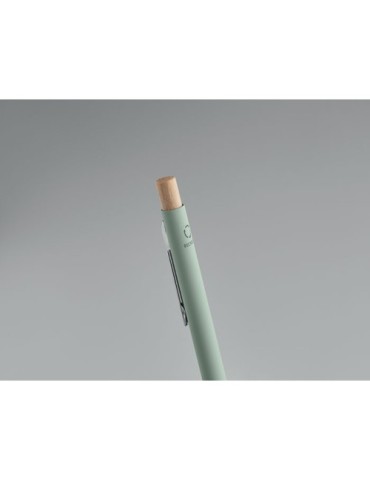 Stylo bille  en aluminium recyclé personnalisé BERGAMO Matières : aluminium recyclé  Couleurs : vert menthe cadeau entreprise pa
