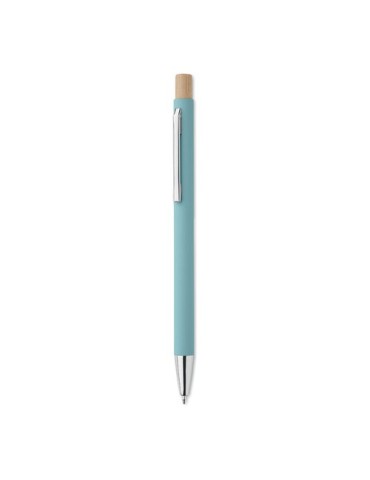 Stylo bille  en aluminium recyclé personnalisé BERGAMO Matières : aluminium recyclé  Couleurs : bleu bébé cadeau entreprise pas 