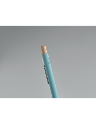 Stylo bille  en aluminium recyclé personnalisé BERGAMO Matières : aluminium recyclé  Couleurs : bleu bébé livraison express 24h 
