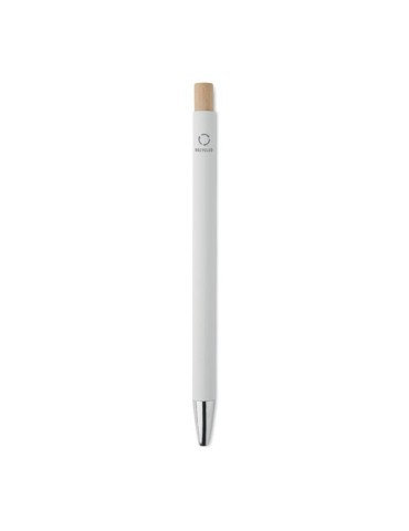 Stylo bille  en aluminium recyclé personnalisé BERGAMO Matières : aluminium recyclé  Couleurs : blanc personnalisable avec votre