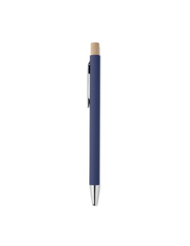 Stylo bille  en aluminium recyclé personnalisé BERGAMO Matières : aluminium recyclé  Couleurs : bleu accessoire événementiel uni