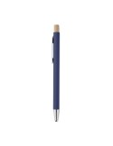 Stylo bille  en aluminium recyclé personnalisé BERGAMO Matières : aluminium recyclé  Couleurs : bleu accessoire événementiel uni