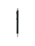 Stylo bille  en aluminium recyclé personnalisé BERGAMO Matières : aluminium recyclé  Couleurs : noir cadeau collaborateur premiu