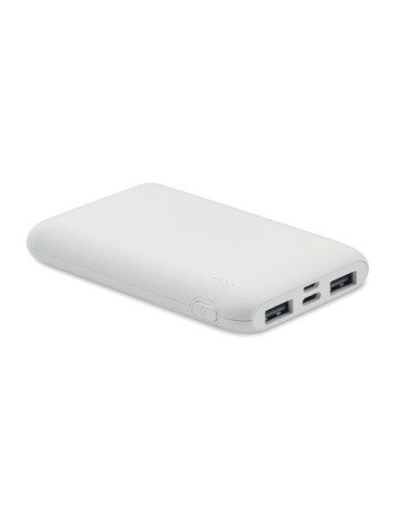 Powerbank  5000 mAh personnalisé POWER52C Matières : ABS Couleurs : blanc personnalisable avec votre logo
