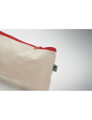 Pochette personnalisée en coton 340 gr/m² - PESACARA Matières : coton biologique Couleurs : rouge goodies personnalisé en stock