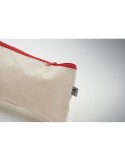 Pochette personnalisée en coton 340 gr/m² - PESACARA Matières : coton biologique Couleurs : rouge goodies personnalisé en stock