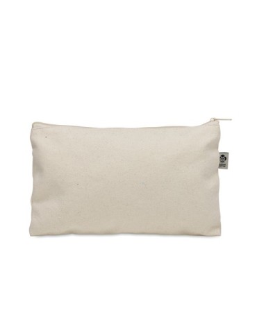 Pochette personnalisée en coton 340 gr/m² - PESACARA Matières : coton biologique Couleurs : beige cadeau collaborateur premium