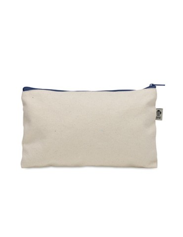 Pochette personnalisée en coton 340 gr/m² - PESACARA Matières : coton biologique Couleurs : bleu goodies entreprise design